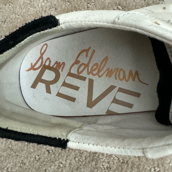 SAM EDELMAN Reve SE 1980 Women White Casual Leather/Suede Tennis Shoes-Size 7.5 - Picture 4 of 12